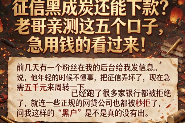 征信黑成炭还能下款？老哥亲测这五个口子，急用钱的看过来！_2