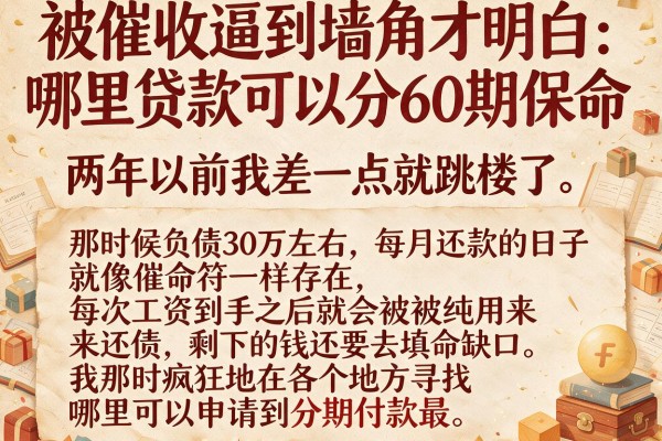 被催收逼到墙角才明白：哪里贷款可以分60期保命
