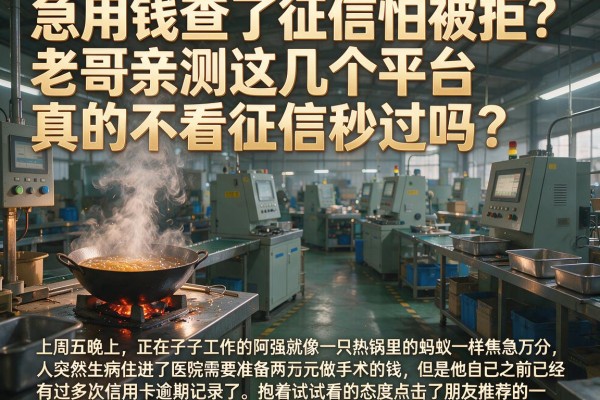 急用钱查了征信怕被拒？老哥亲测这几个平台真的不看征信秒过吗？