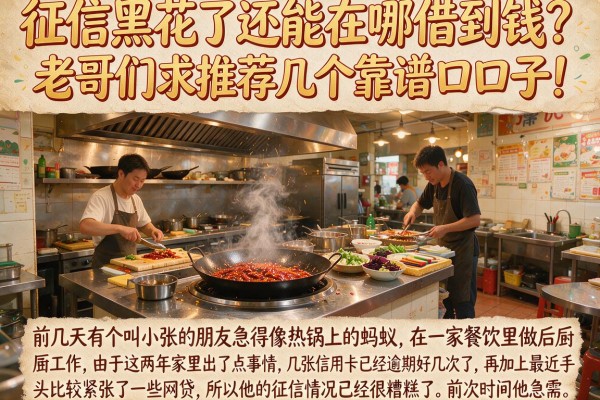 征信黑花了还能在哪借到钱？老哥们求推荐几个靠谱口子！