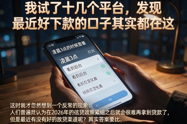 我试了十几个平台，发现最近好下款的口子其实都在这
