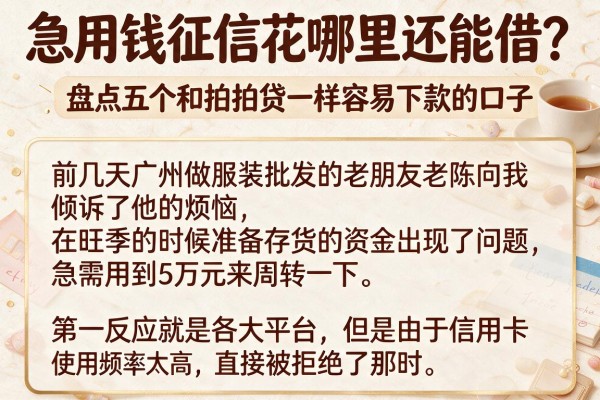 急用钱征信花哪里还能借？盘点五个和拍拍贷一样容易下款的口子