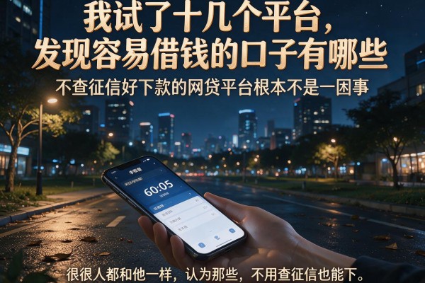 我试了十几个平台，发现容易借钱的口子有哪些和不查征信好下款的网贷平台根本不是一回事