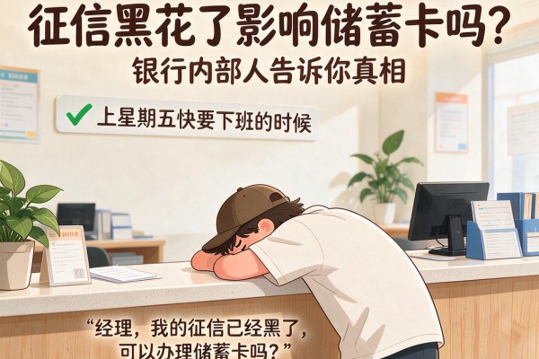 征信黑花了影响储蓄卡吗？银行内部人告诉你真相