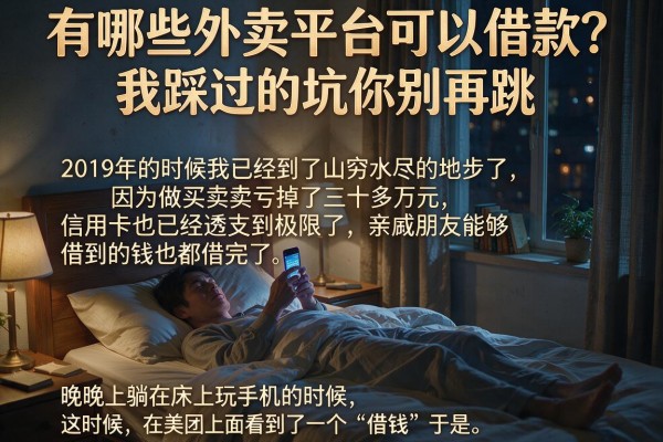 有哪些外卖平台可以借款？我踩过的坑你别再跳
