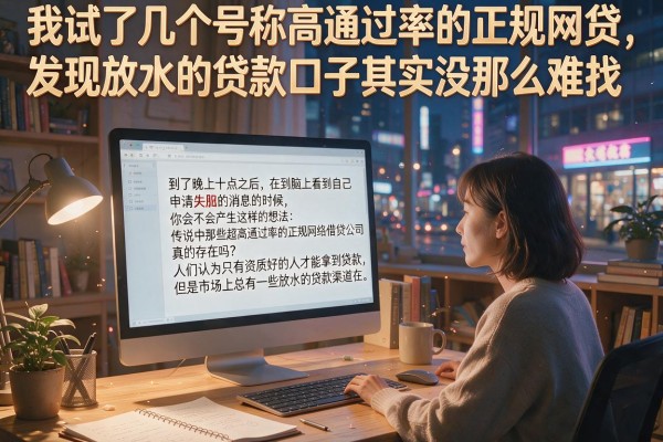 我试了几个号称高通过率的正规网贷,发现放水的贷款口子其实没那么难找