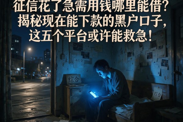 征信花了急需用钱哪里能借？揭秘现在能下款的黑户口子，这五个平台或许能救急！