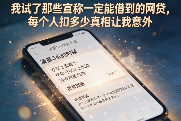 我试了那些宣称一定能借到的网贷，每个人扣多少真相让我意外