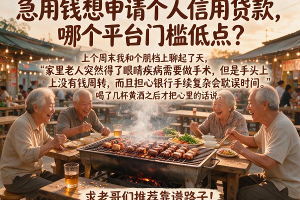 急用钱想申请个人信用贷款，哪个平台门槛低点？求老哥们推荐靠谱路子！