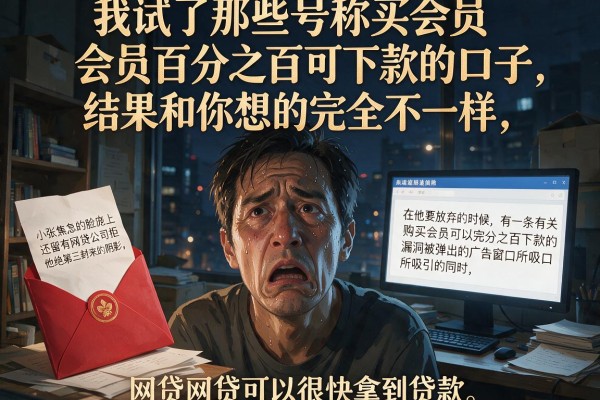 我试了那些号称买会员百分之百可下款的口子，结果和你想的完全不一样