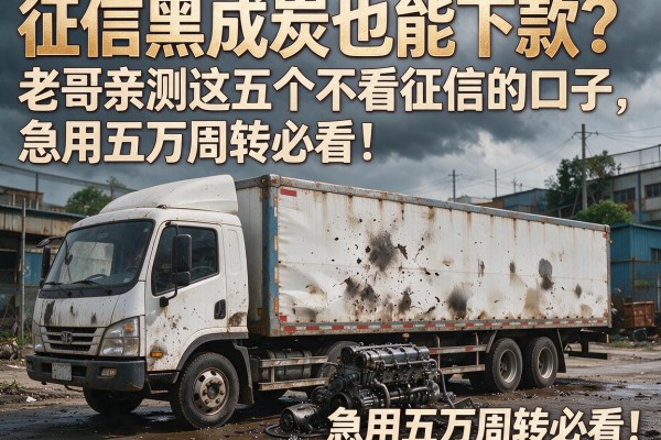 征信黑成炭也能下款？老哥亲测这五个不看征信的口子，急用五万周转必看！