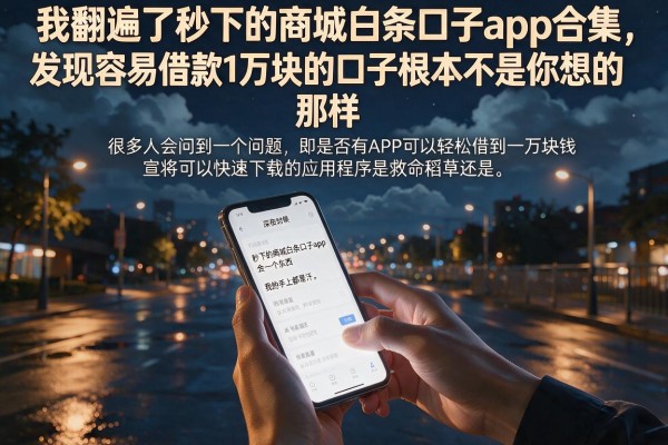 我翻遍了秒下的商城白条口子app合集，发现容易借款1万块的口子根本不是你想的那样