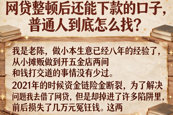 网贷整顿后还能下款的口子，普通人到底怎么找？