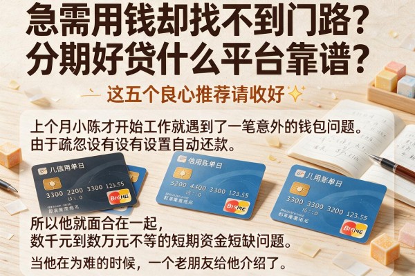 急需用钱却找不到门路？分期好贷什么平台靠谱？这五个良心推荐请收好