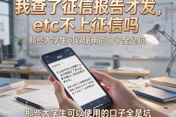 我查了征信报告才发现，etc不上征信吗和那些大学生可以使用的口子全是坑