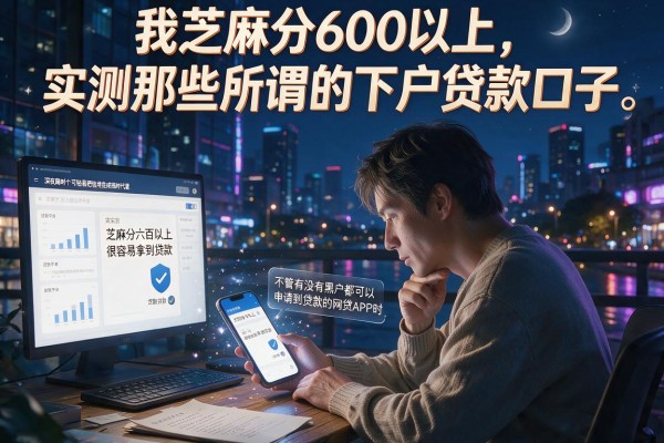 我芝麻分600以上，实测那些所谓的下户贷款口子，结局让人意外