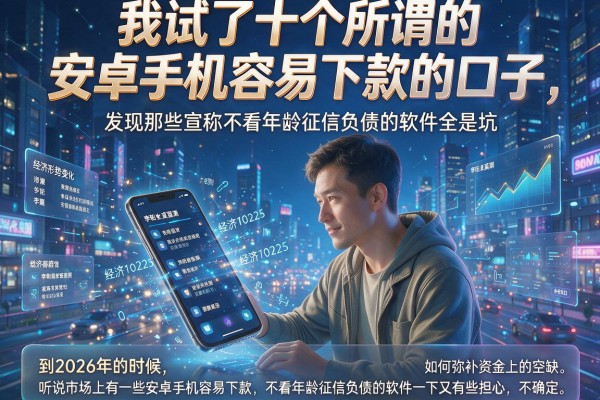 我试了十个所谓的安卓手机容易下款的口子，发现那些宣称不看年龄征信负债的软件全是坑