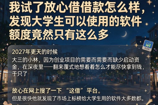 我试了放心借借款怎么样,发现大学生可以使用的软件额度竟然只有这么多