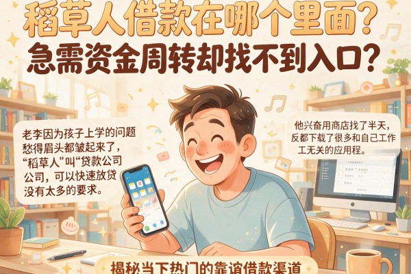 稻草人借款在哪个里面?急需资金周转却找不到入口?揭秘当下热门的靠谱借款渠道
