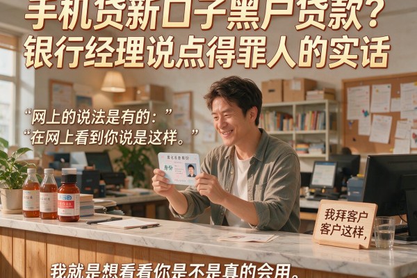 手机贷新口子黑户贷款？银行经理说点得罪人的实话