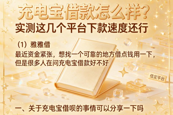 充电宝借款怎么样？实测这几个平台下款速度还行