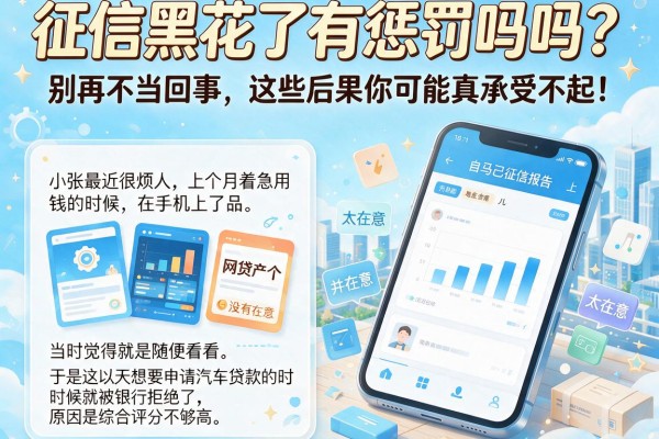 征信黑花了有惩罚吗吗？别再不当回事，这些后果你可能真承受不起！