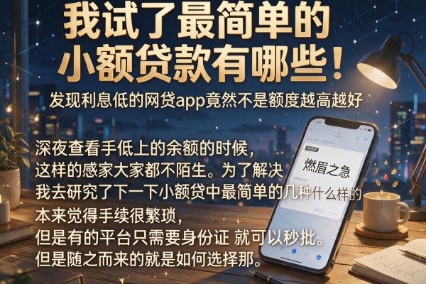 我试了最简单的小额贷款有哪些，发现利息低的网贷app竟然不是额度越高越好