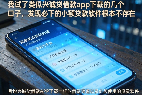 我试了类似兴诚贷借款app下载的几个口子，发现必下的小额贷款软件根本不存在