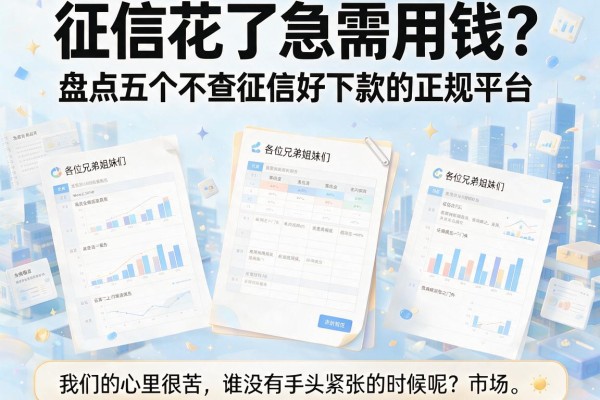 征信花了急需用钱？盘点五个不查征信好下款的正规平台
