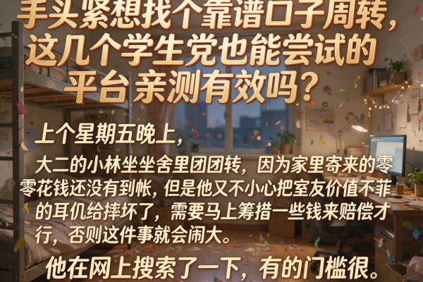手头紧想找个靠谱口子周转，这几个学生党也能尝试的平台亲测有效吗？