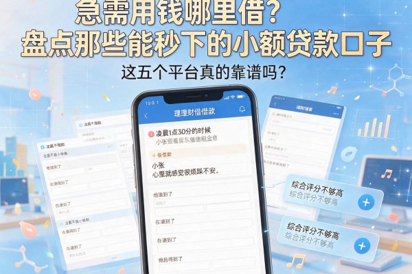 急需用钱哪里借？盘点那些能秒下的小额贷款口子，这五个平台真的靠谱吗？