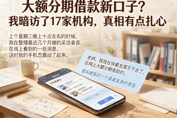 大额分期借款新口子？我暗访了17家机构，真相有点扎心