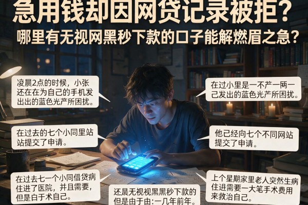 急用钱却因网贷记录被拒？哪里有无视网黑秒下款的口子能解燃眉之急？
