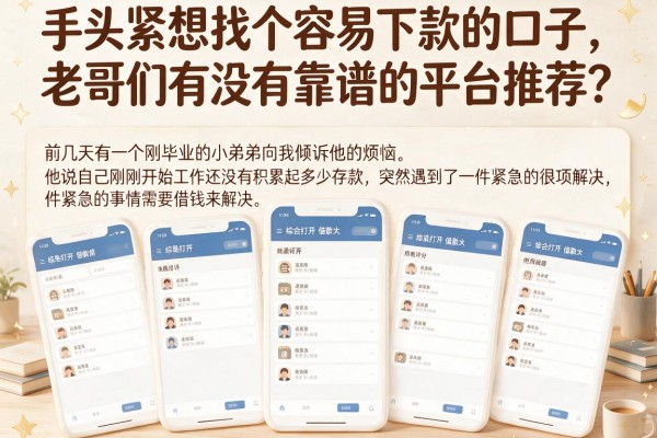 手头紧想找个容易下款的口子，老哥们有没有靠谱的平台推荐？