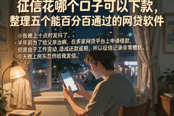 征信花哪个口子可以下款，整理五个能百分百通过的网贷软件