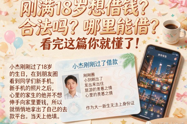 刚满18岁想借钱？合法吗？哪里能借？看完这篇你就懂了！