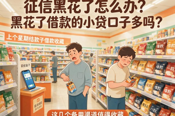 征信黑花了怎么办？黑花了借款的小贷口子多吗？这几个备用渠道值得收藏