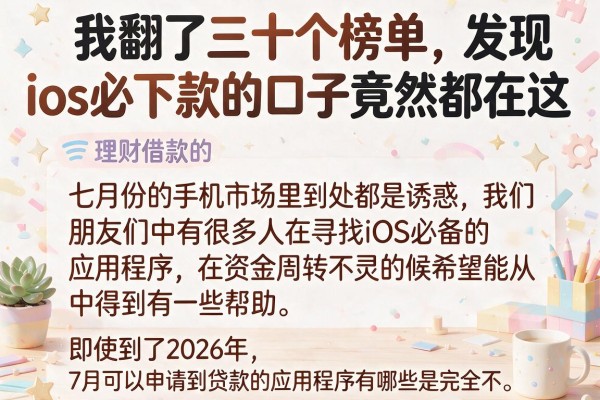 我翻了三十个榜单，发现所谓的ios必下款的口子竟然都在这