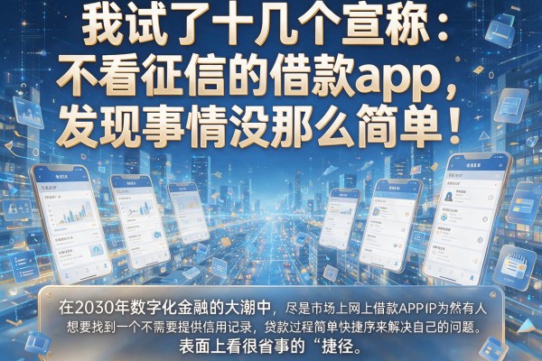 我试了十几个宣称不看征信的借款app，发现事情没那么简单