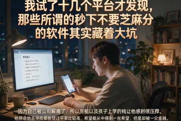 我试了十几个平台才发现，那些所谓的秒下不要芝麻分的软件其实藏着大坑