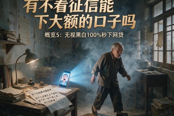 有不看征信能下大额的口子吗，概览5个无视黑白100%秒下网贷