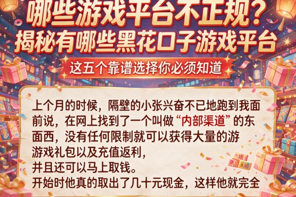 哪些游戏平台不正规？揭秘有哪些黑花口子游戏平台，这五个靠谱选择你必须知道