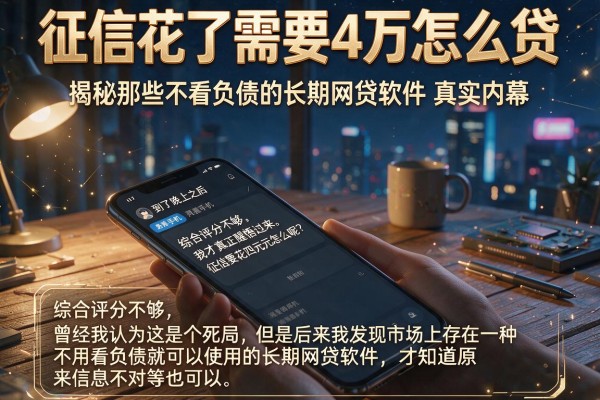 征信花了需要4万怎么贷，揭秘那些不看负债的长期网贷软件真实内幕