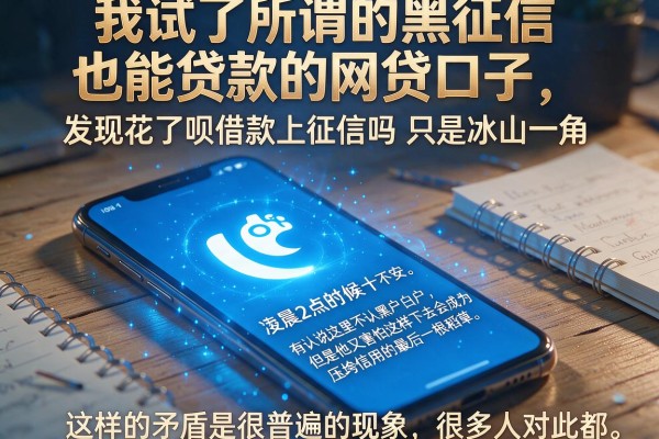 我试了所谓的黑征信也能贷款的网贷口子,发现花了呗借款上征信吗只是冰山一角
