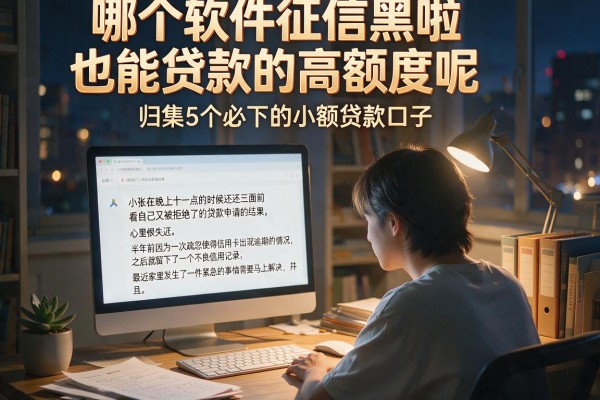 哪个软件征信黑啦也能贷款的高额度呢，归集5个必下的小额贷款口子