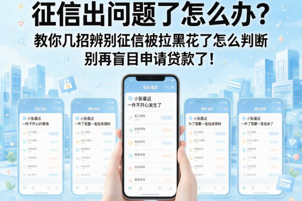 征信出问题了怎么办？教你几招辨别征信被拉黑花了怎么判断，别再盲目申请贷款了！