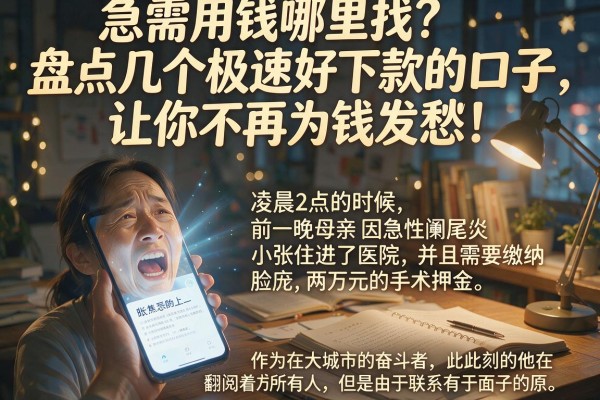 急需用钱哪里找？盘点几个极速好下款的口子，让你不再为钱发愁！