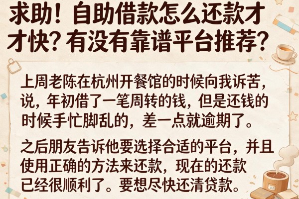求助！自助借款怎么还款才快？有没有靠谱平台推荐？