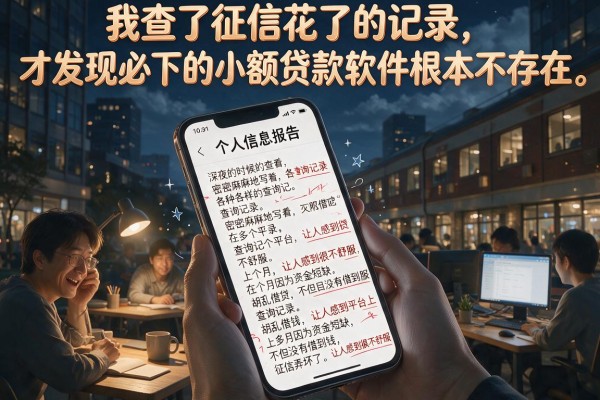 我查了征信花了的记录，才发现必下的小额贷款软件根本不存在