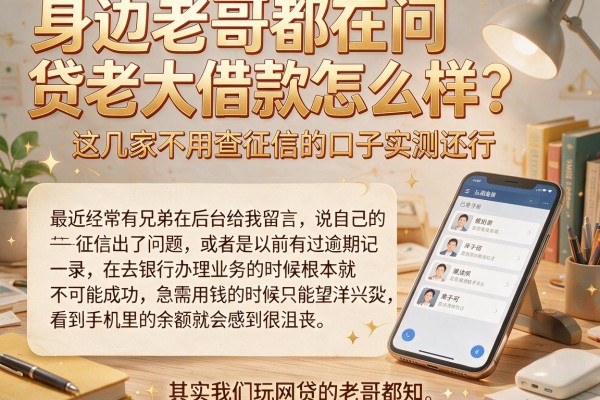 身边老哥都在问贷老大借款怎么样，这几家不用查征信的口子实测还行